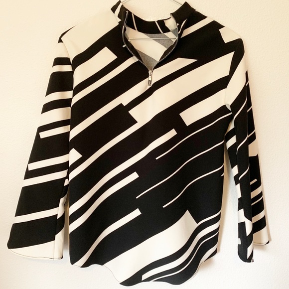 Zara Tops - Zara Basic | Reversible Blouse Cream/Black